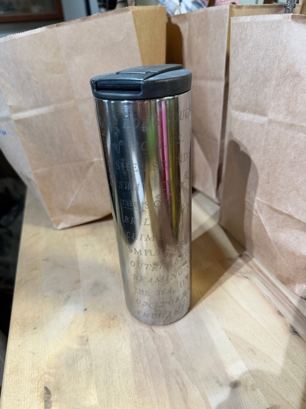 Starbucks Stainless Steel Travel Mug with Black Lid